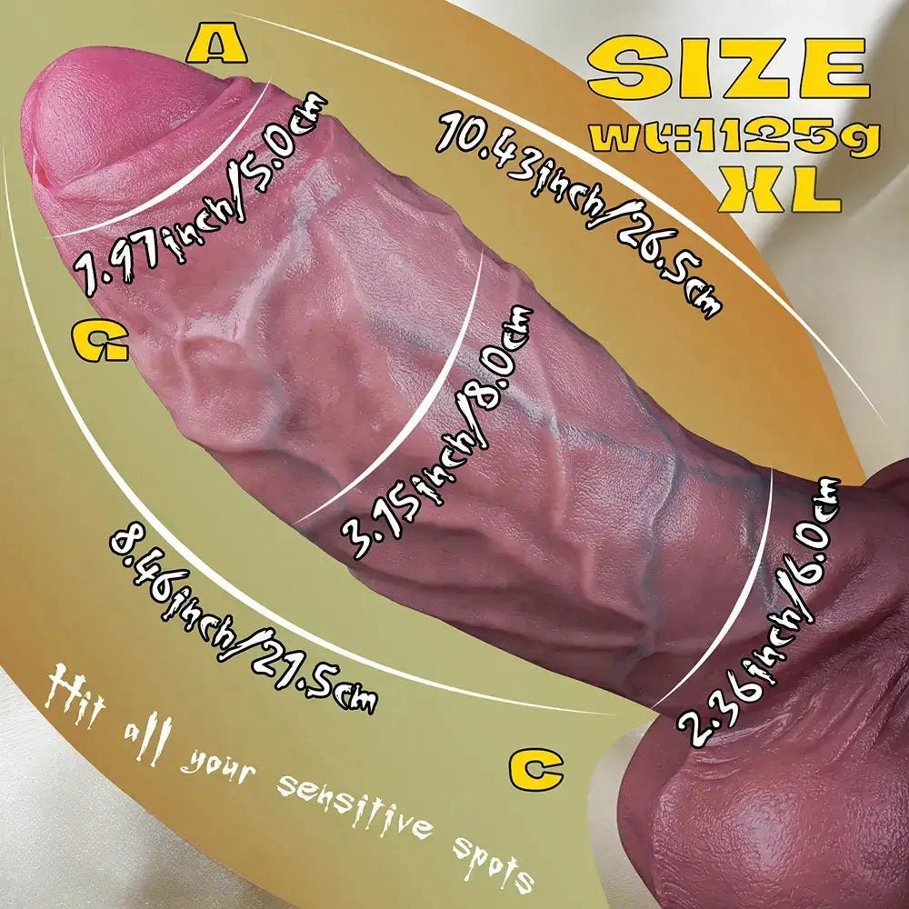 Uncut suction cup silicone dildo, photo 23