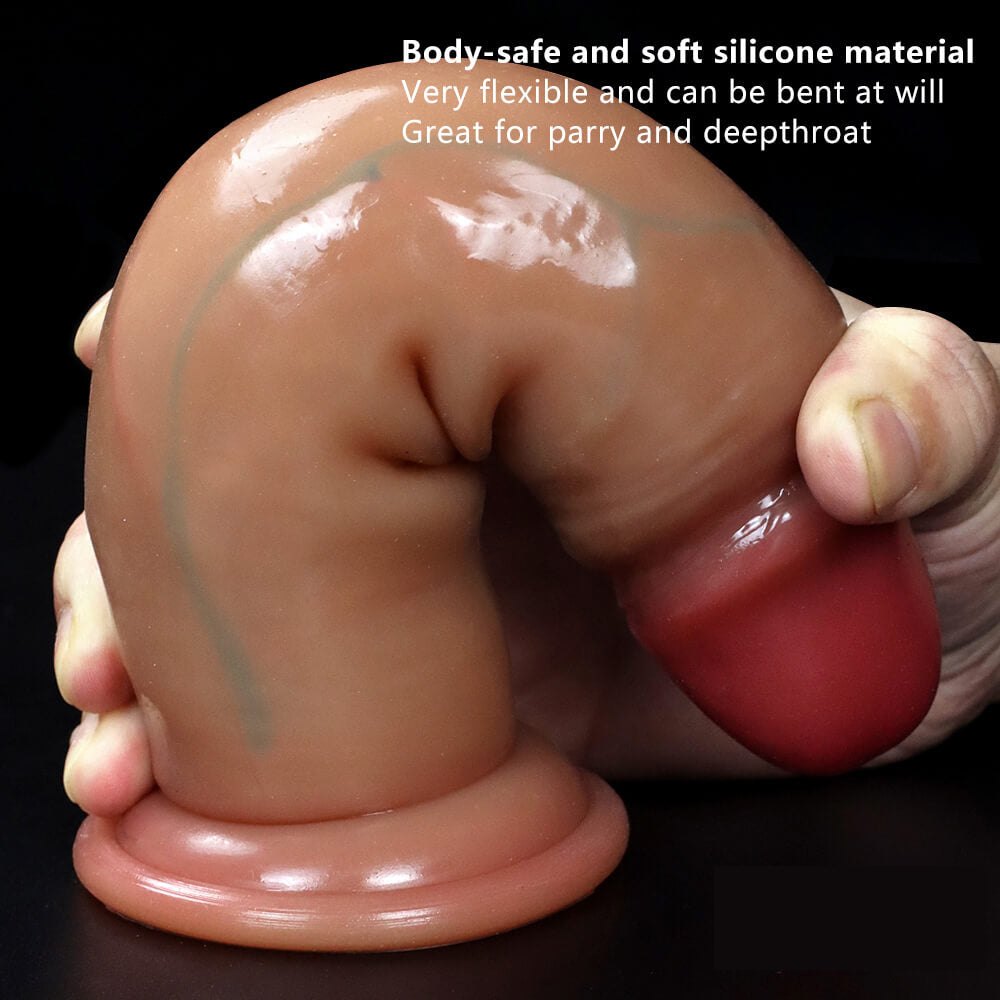 Flesh tone uncut suction cup dildo, photo 3