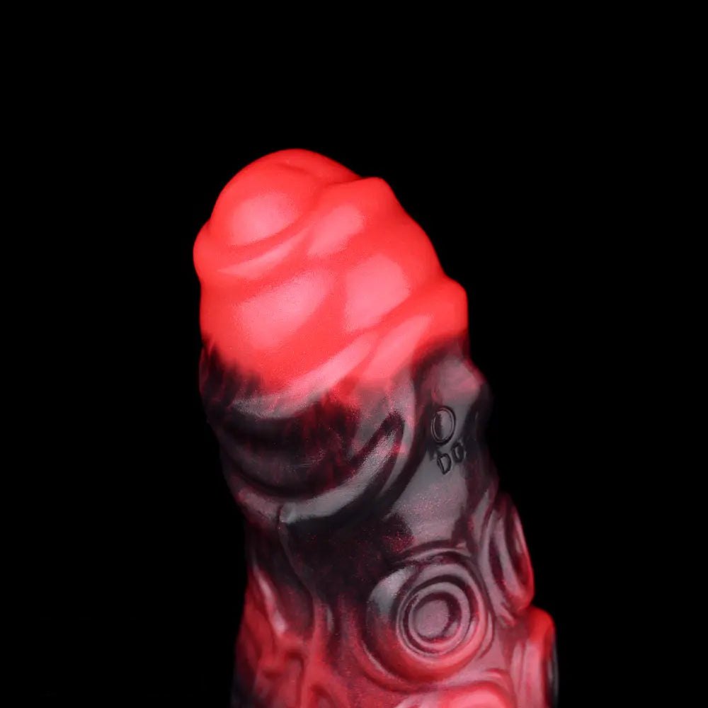 Red silicone tentacle cock sleeve, photo 15