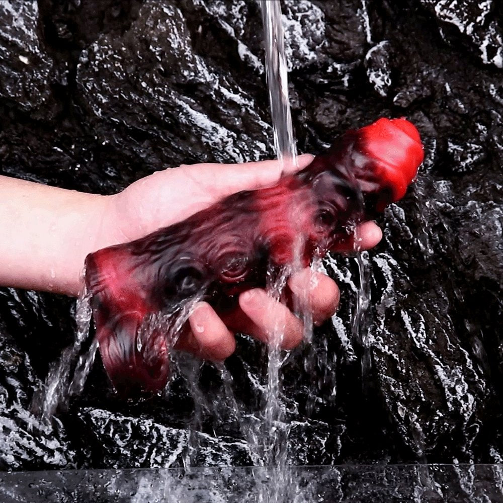 Red silicone tentacle cock sleeve, photo 3