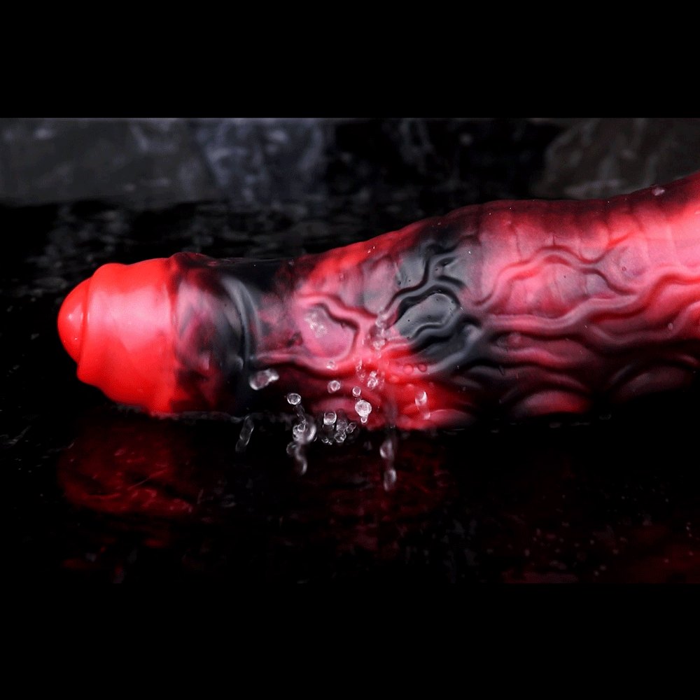 Red silicone tentacle cock sleeve, photo 9