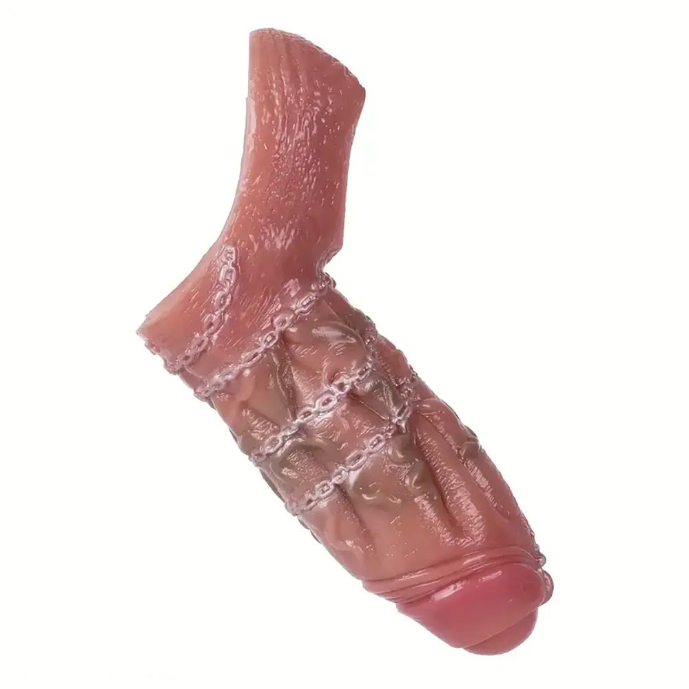 Colorful textured silicone penis sleeve, photo 4