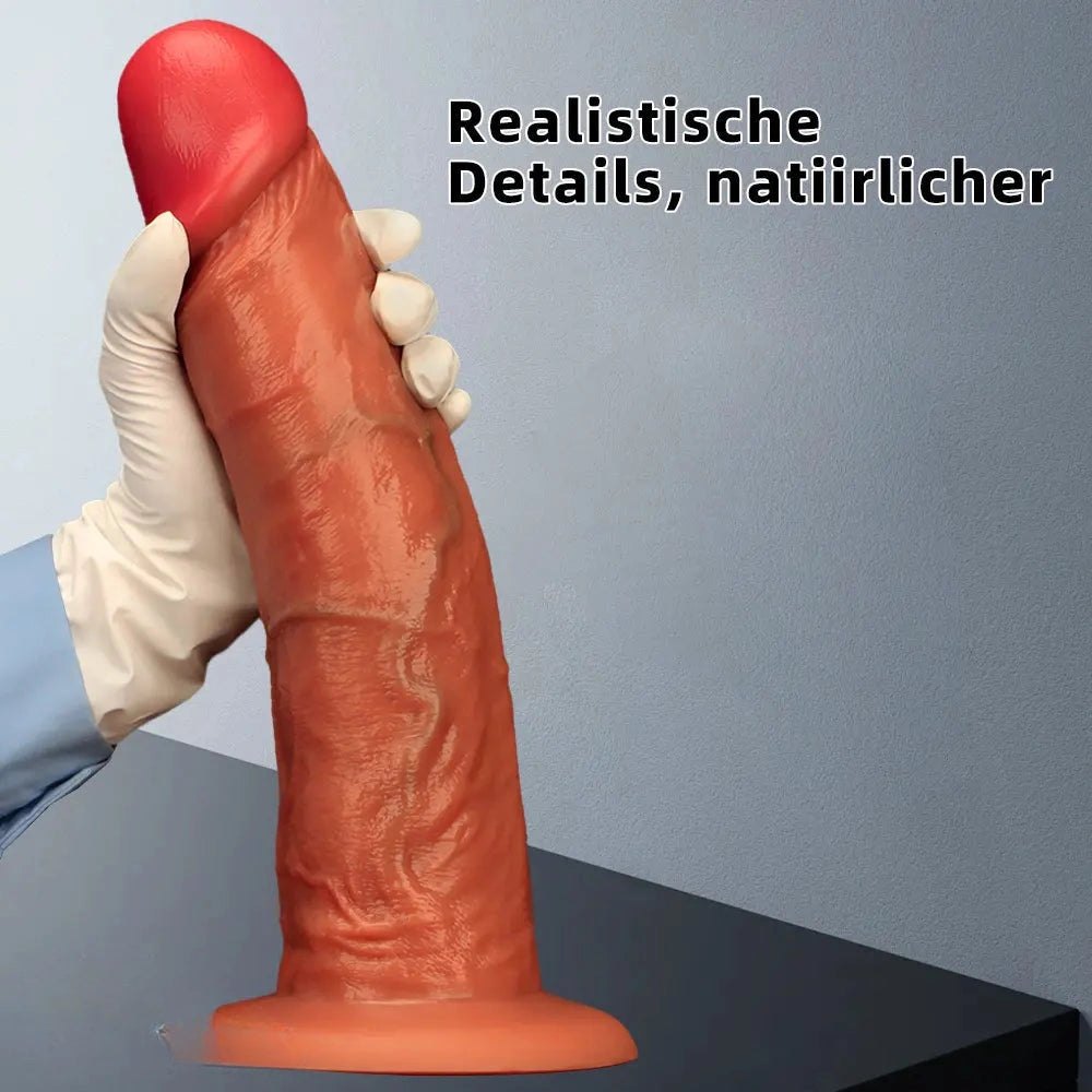 Flesh upturned curved large dildo, photo 4