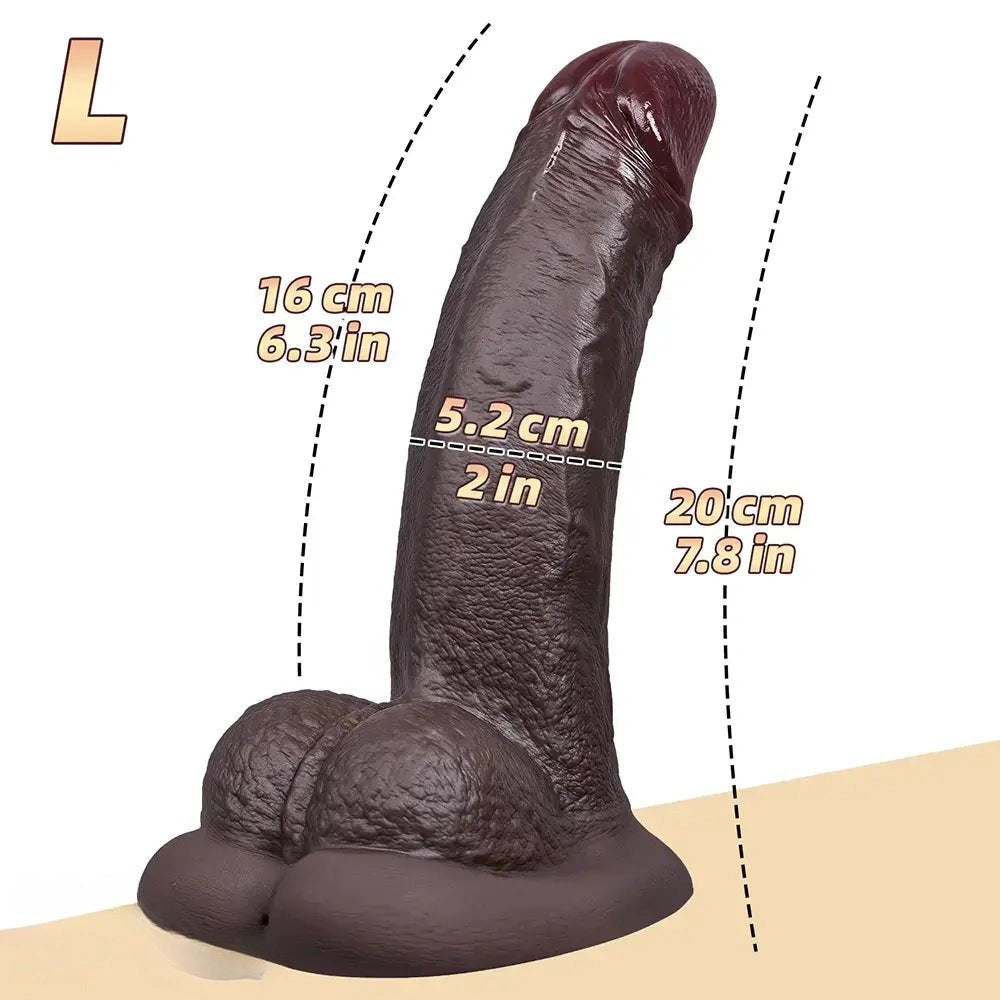 Coffee upturned suction cup g-spot dildo