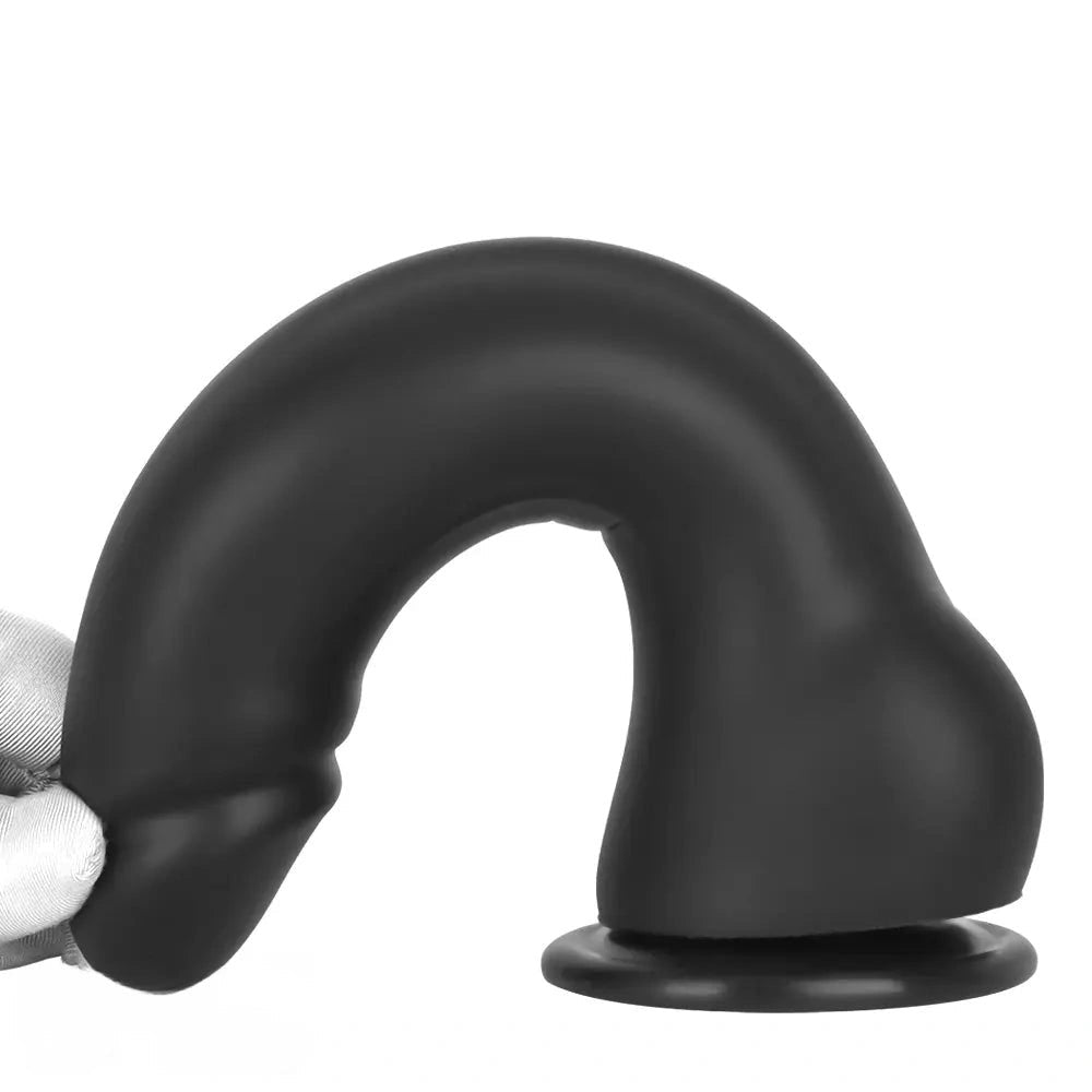 Thick silicone dildo with upturned tip, photo 14