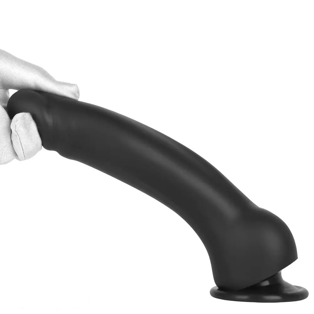 Thick silicone dildo with upturned tip, photo 15
