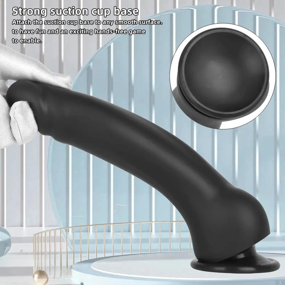 Thick silicone dildo with upturned tip, photo 6