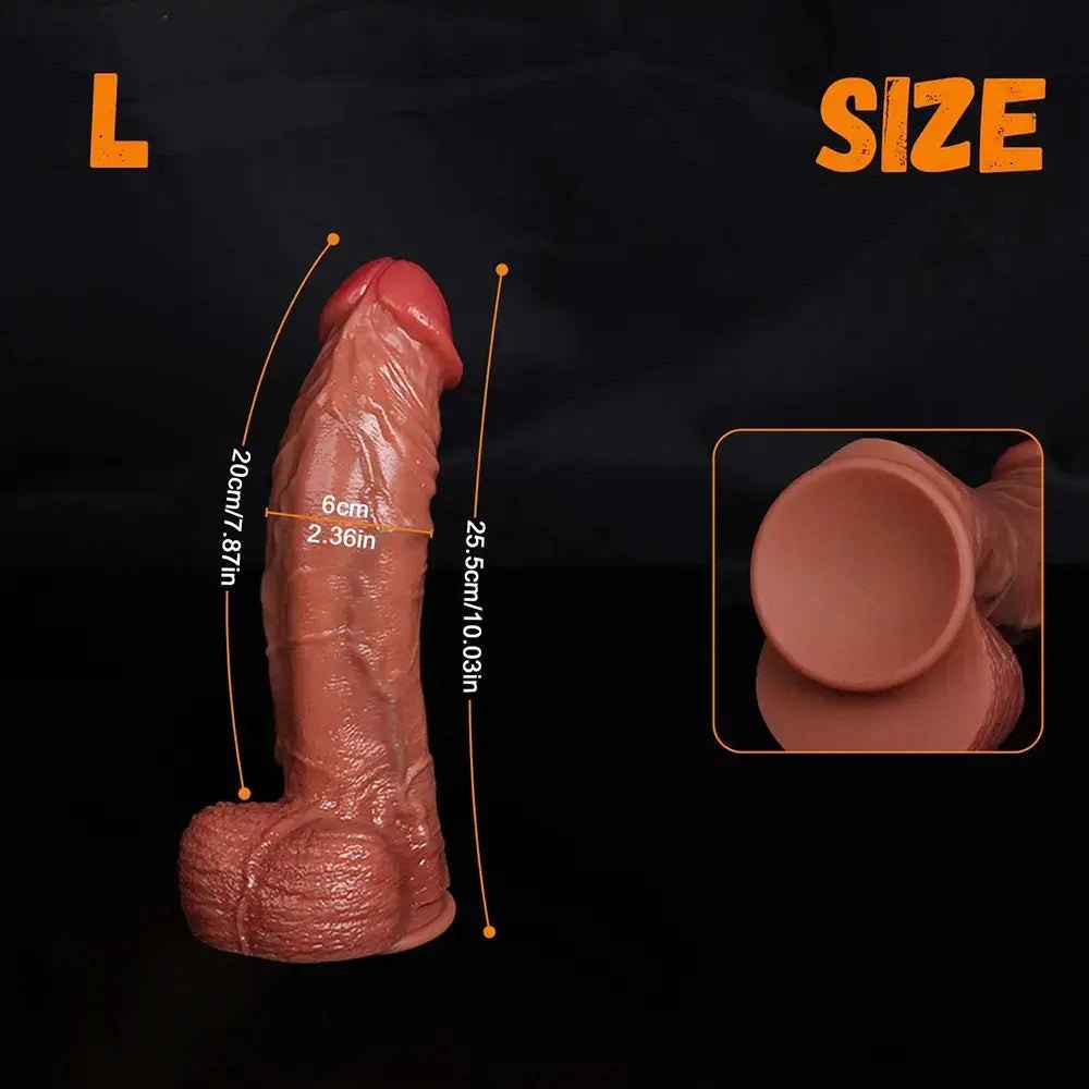 Flesh tone upward curved suction dildo, photo 11