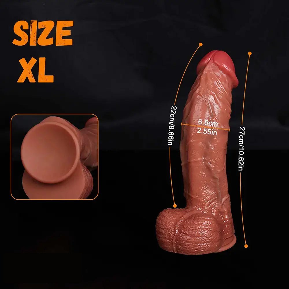 Flesh tone upward curved suction dildo, photo 14