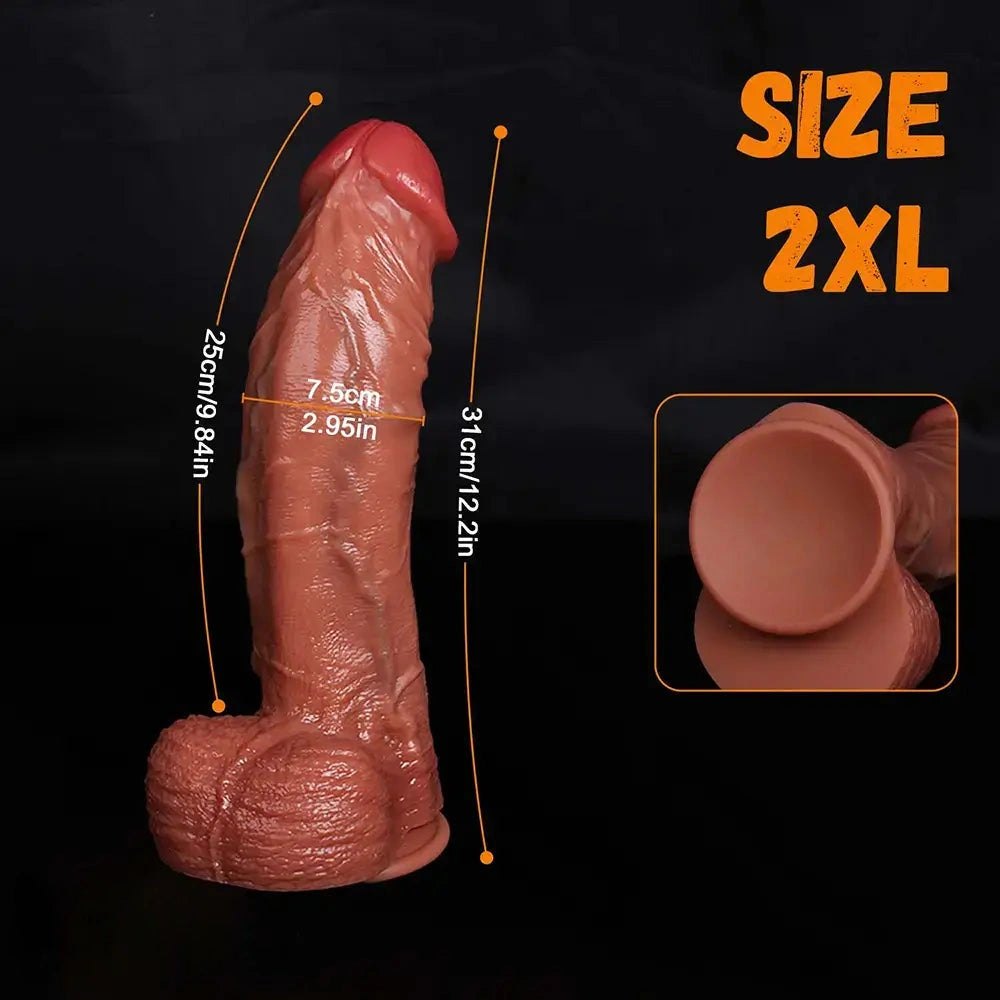 Flesh tone upward curved suction dildo, photo 15