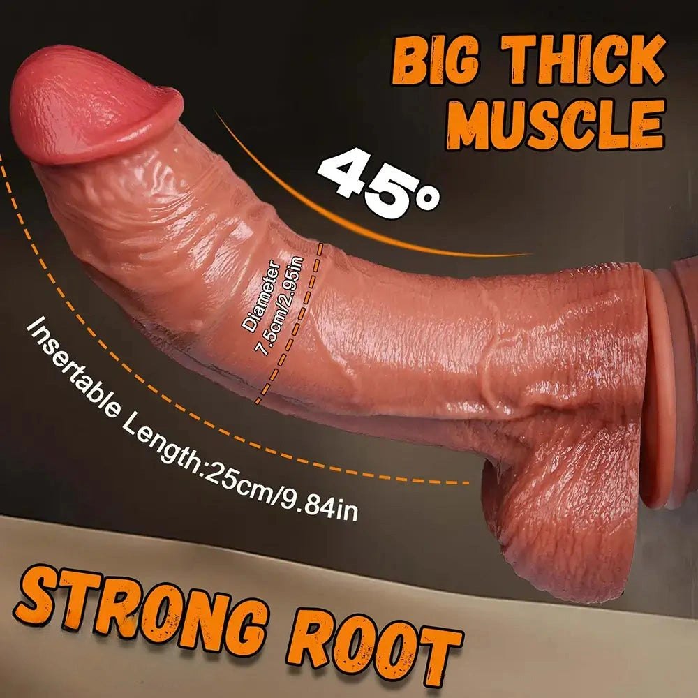 Flesh tone upward curved suction dildo, photo 8