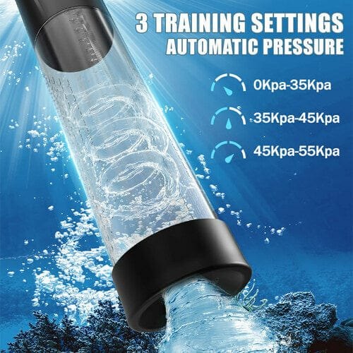 Black vacuum penis pump with LCD display, photo 7