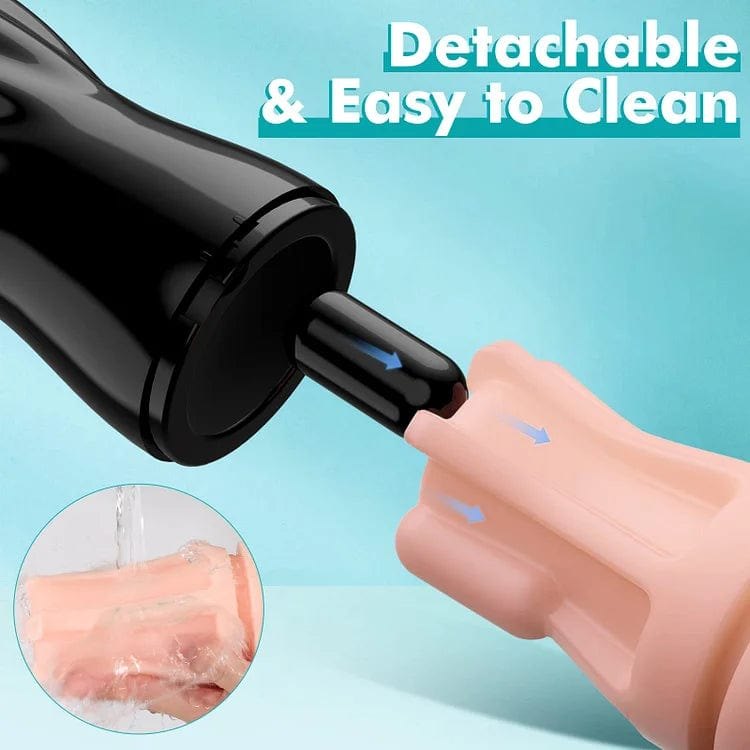 Black green vacuum suction male stroker, photo 7