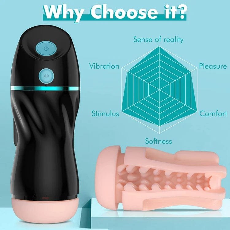 Black green vacuum suction male stroker, photo 8