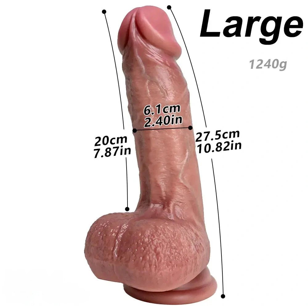Flesh strap-on silicone dildo with suction cup base, photo 19