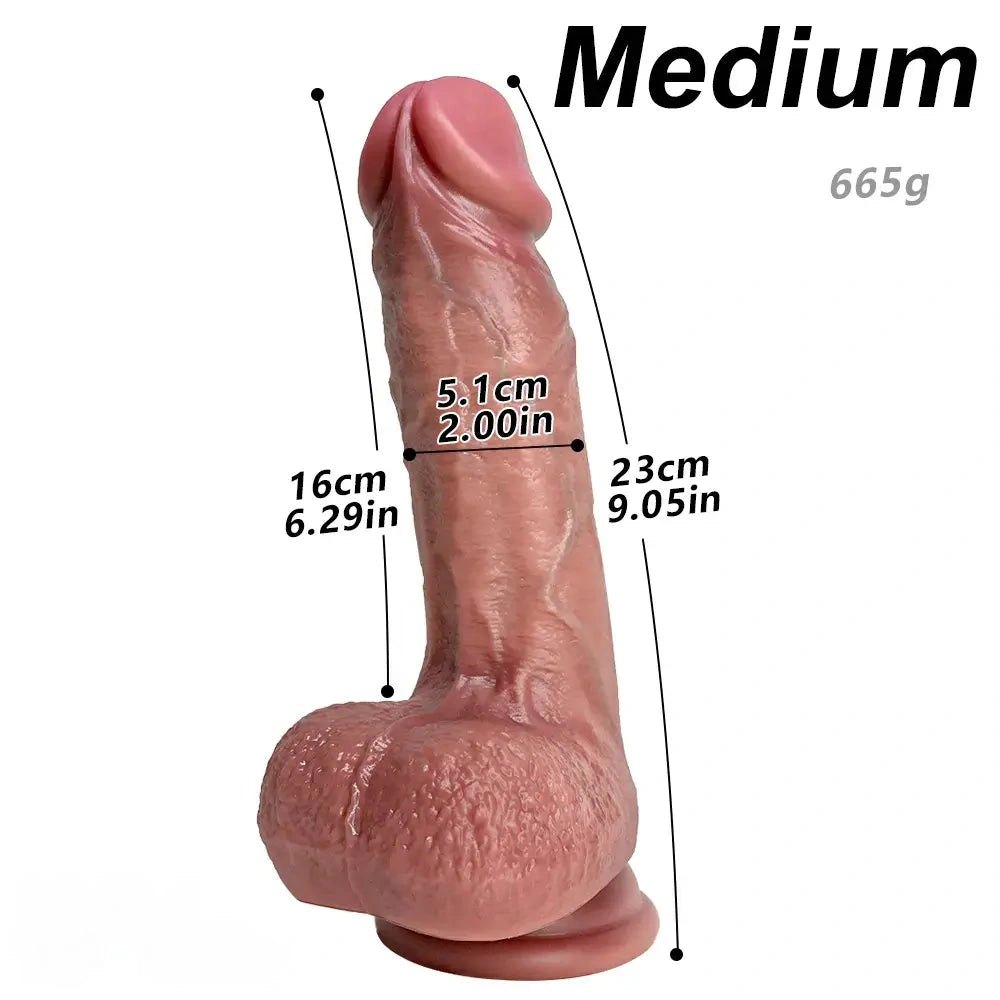 Flesh strap-on silicone dildo with suction cup base, photo 20