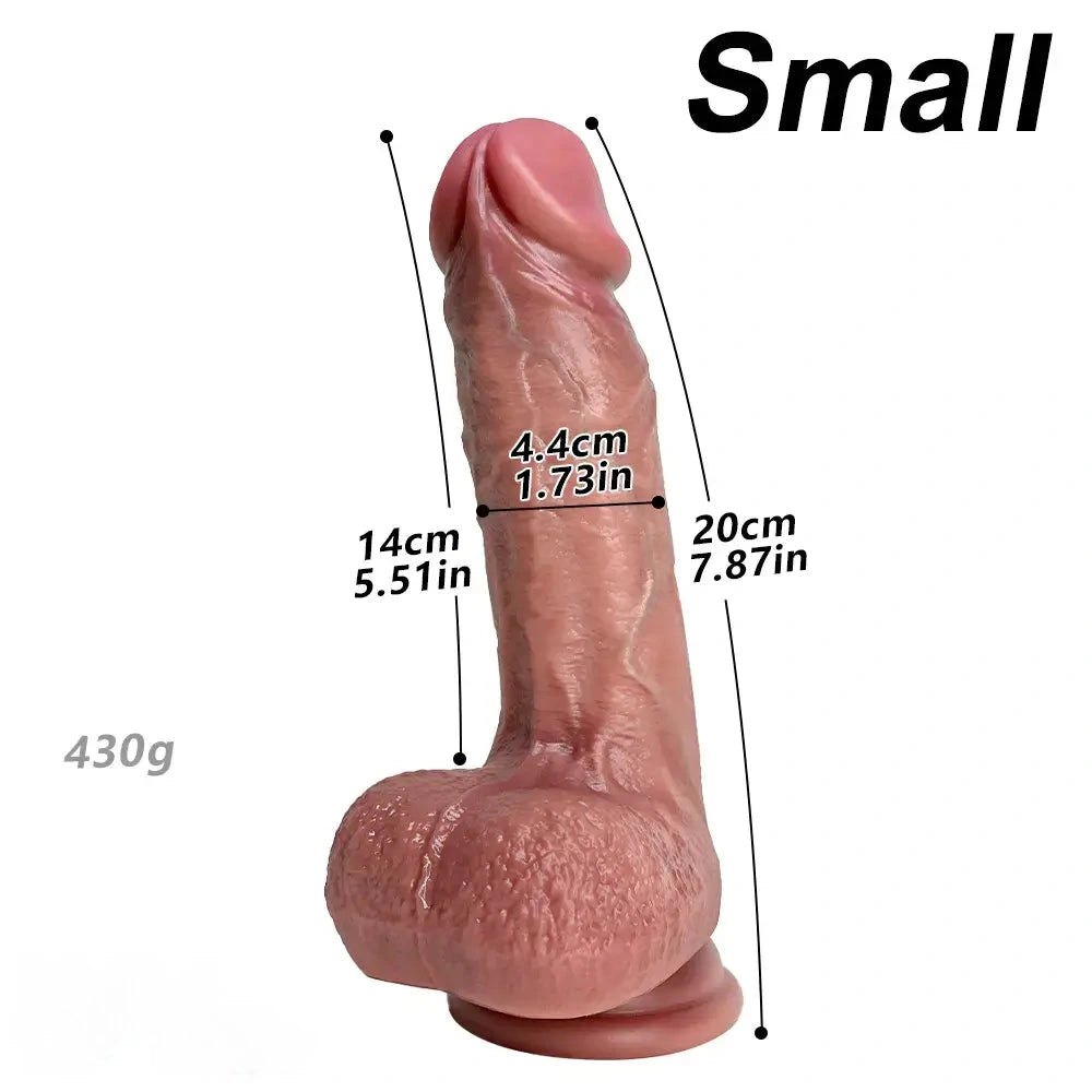 Flesh strap-on silicone dildo with suction cup base, photo 21