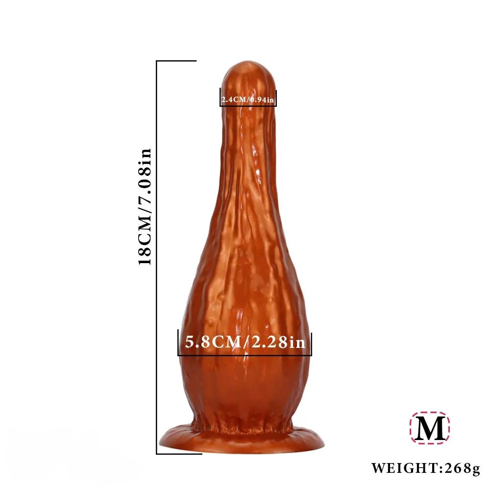 Gold vase shaped silicone plug