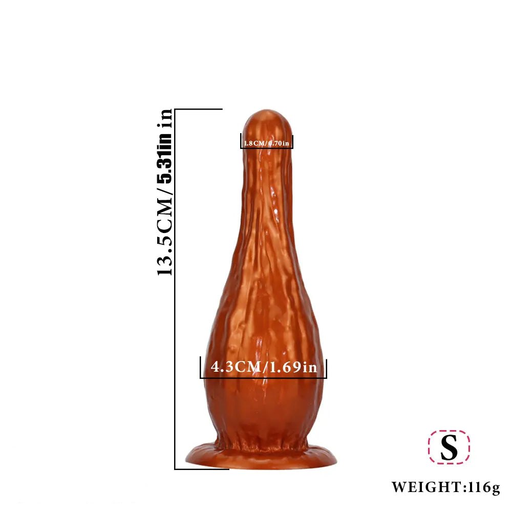 Gold vase shaped silicone plug