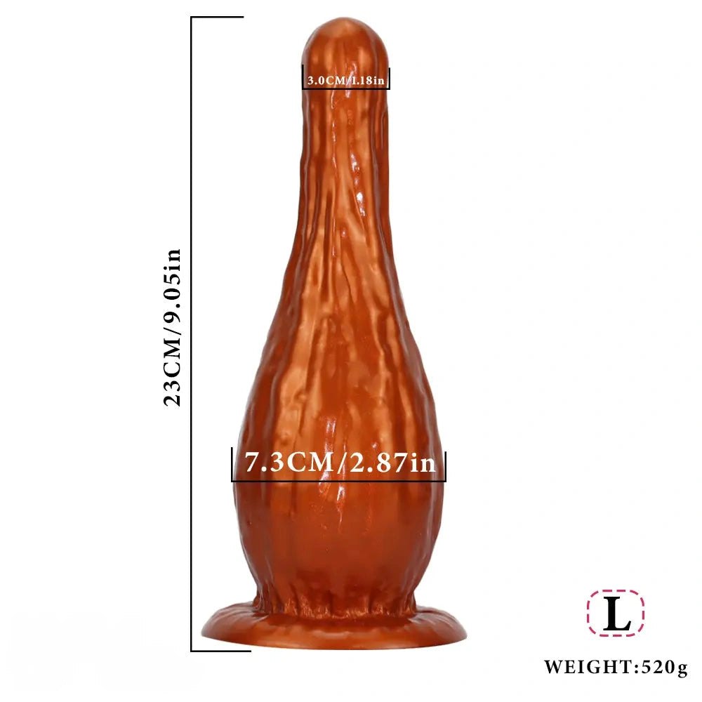 Gold vase shaped silicone plug