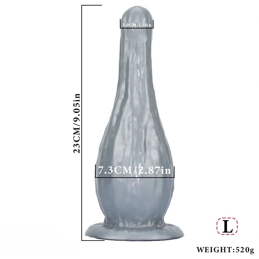 Silver vase shaped silicone plug