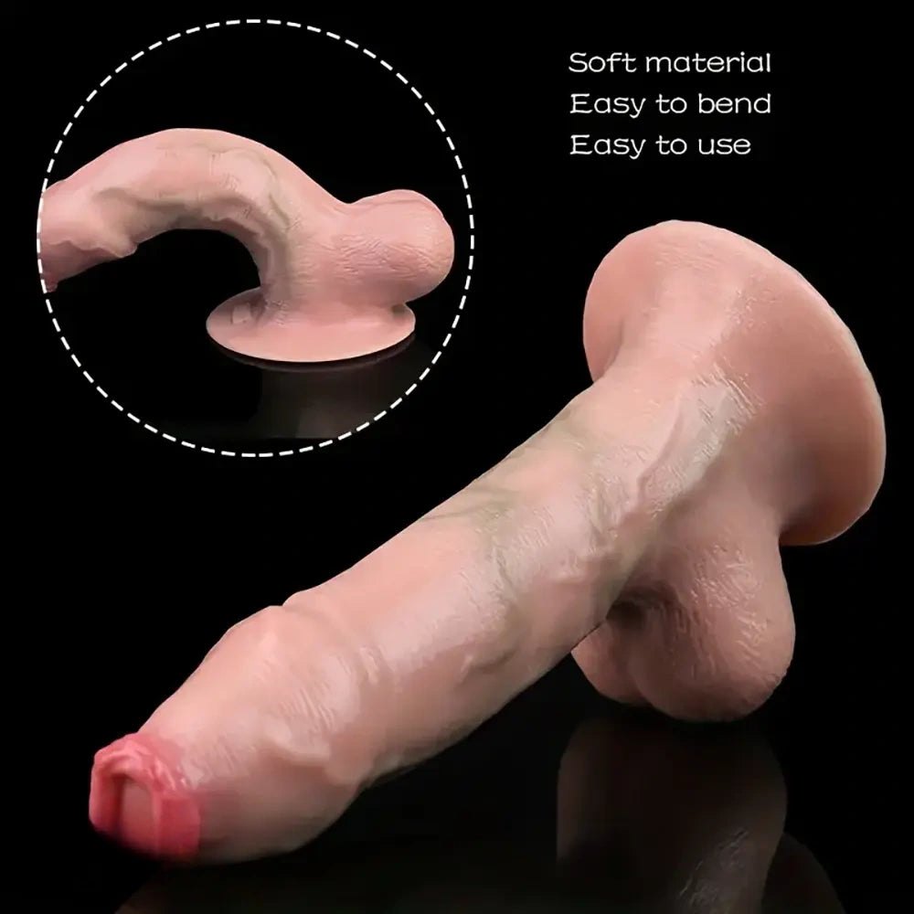 Flesh veined realistic dildo, photo 3