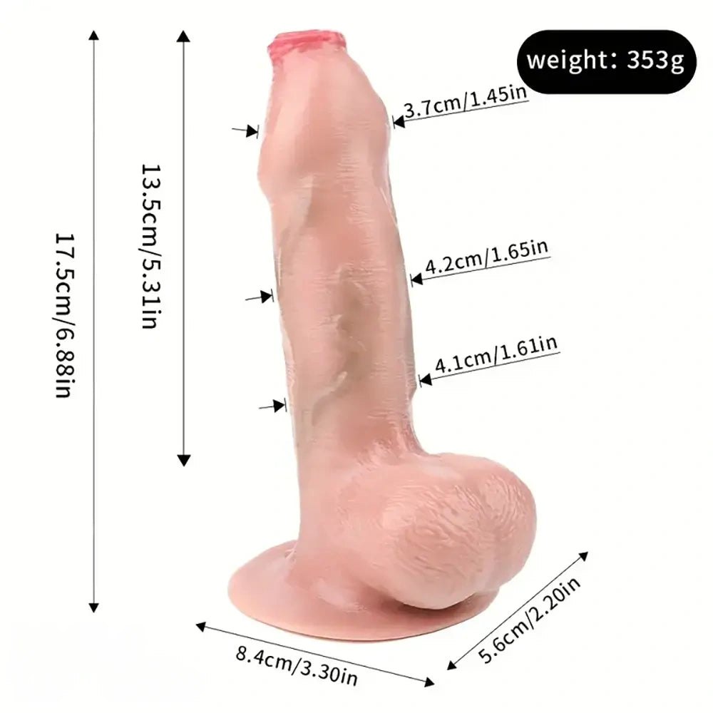 Flesh veined realistic dildo, photo 7