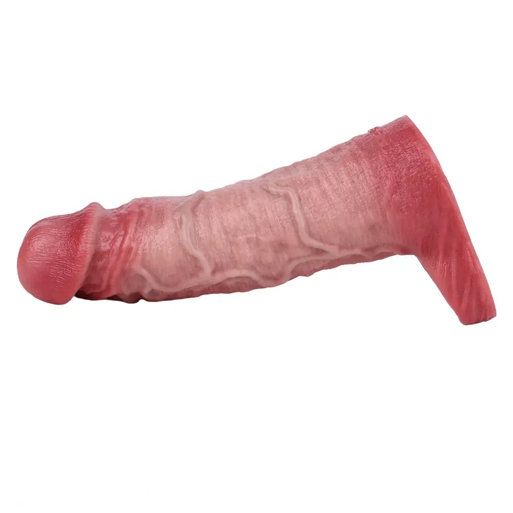 Flesh tone veined dildo sleeve with cock ring, photo 14