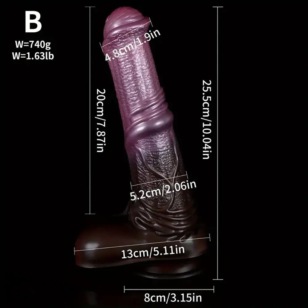 B veined silicone horse style dildo