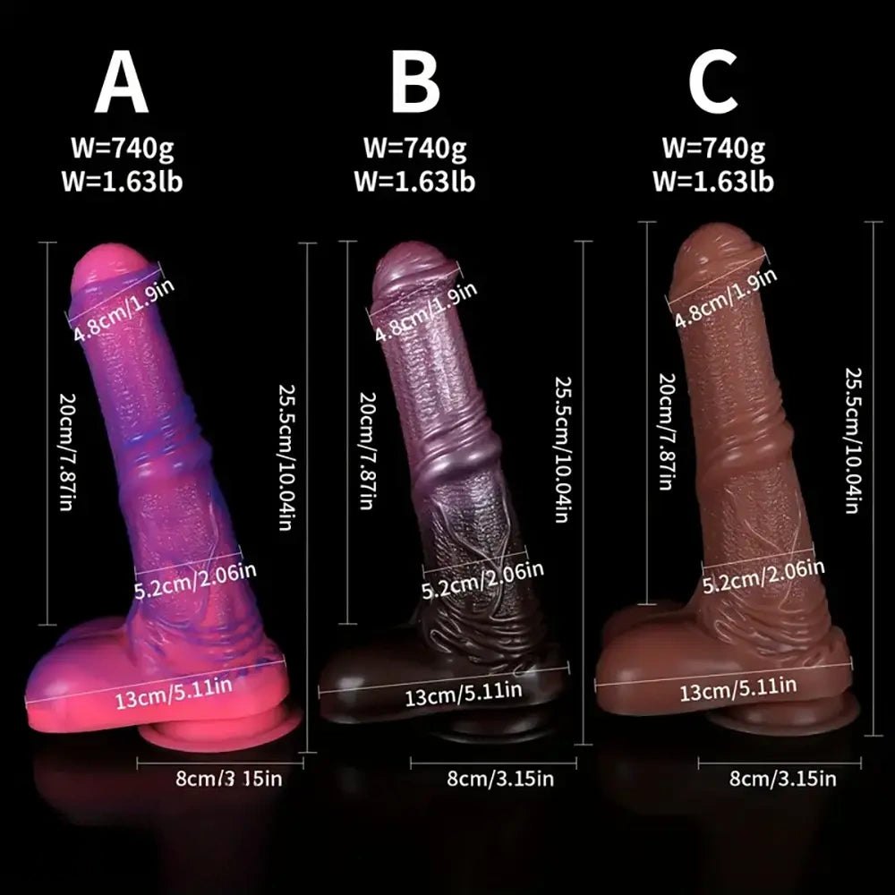 Veined silicone horse style dildo, photo 10