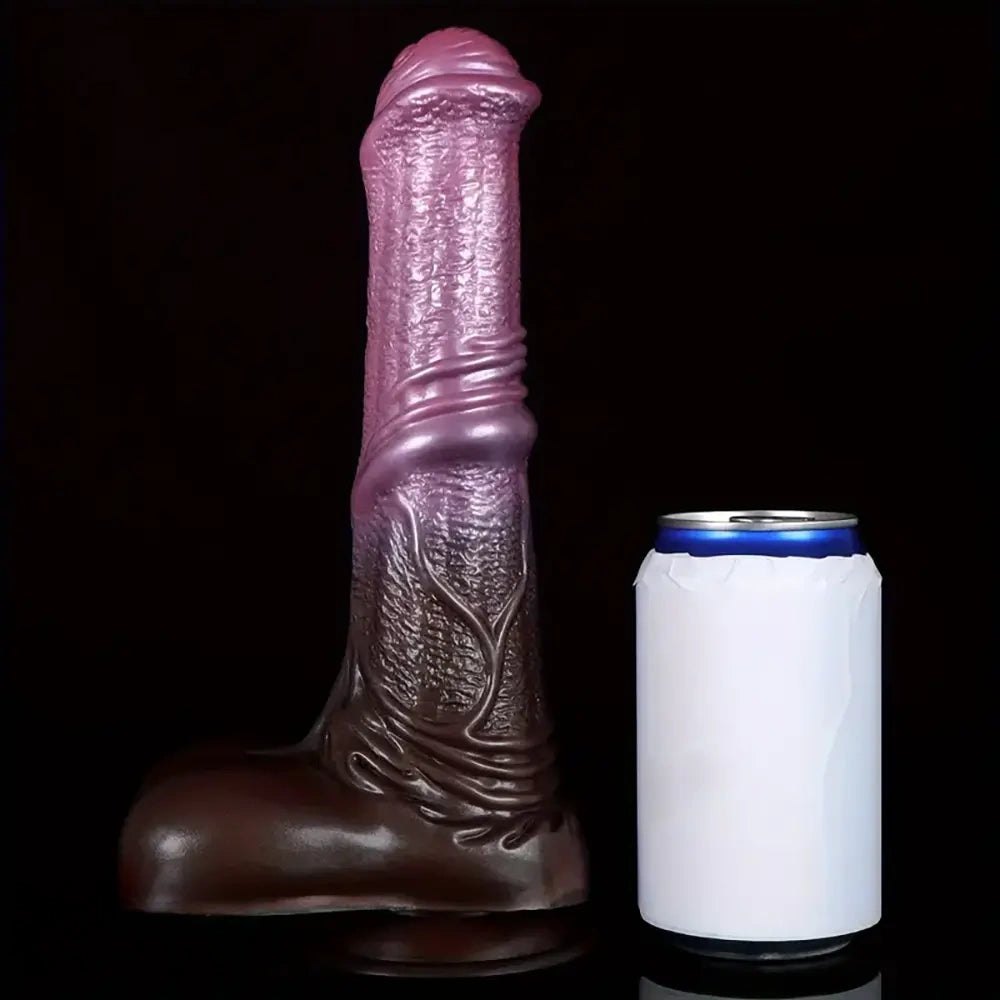 Veined silicone horse style dildo, photo 3