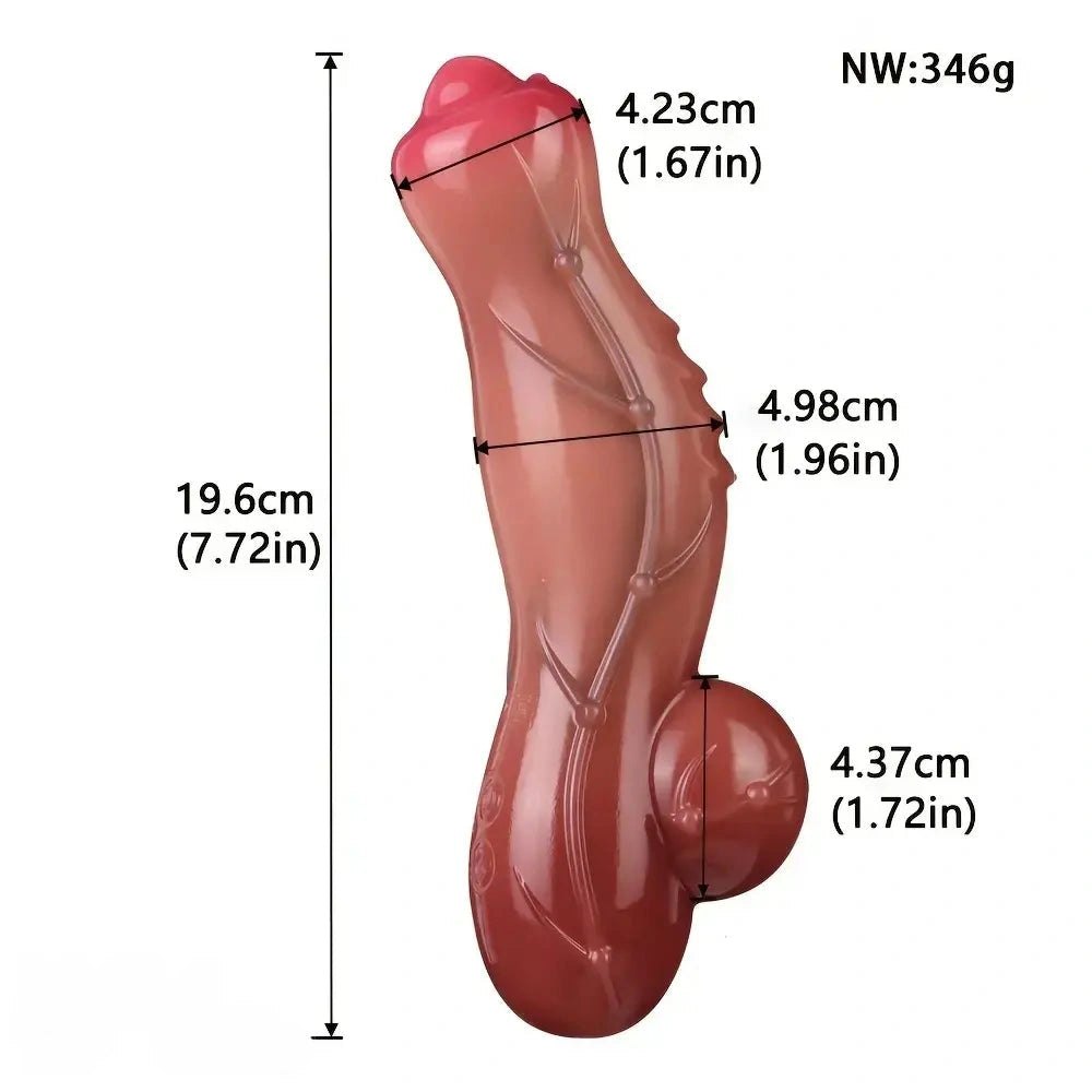 Flesh tone veined knot anal dildo, photo 4