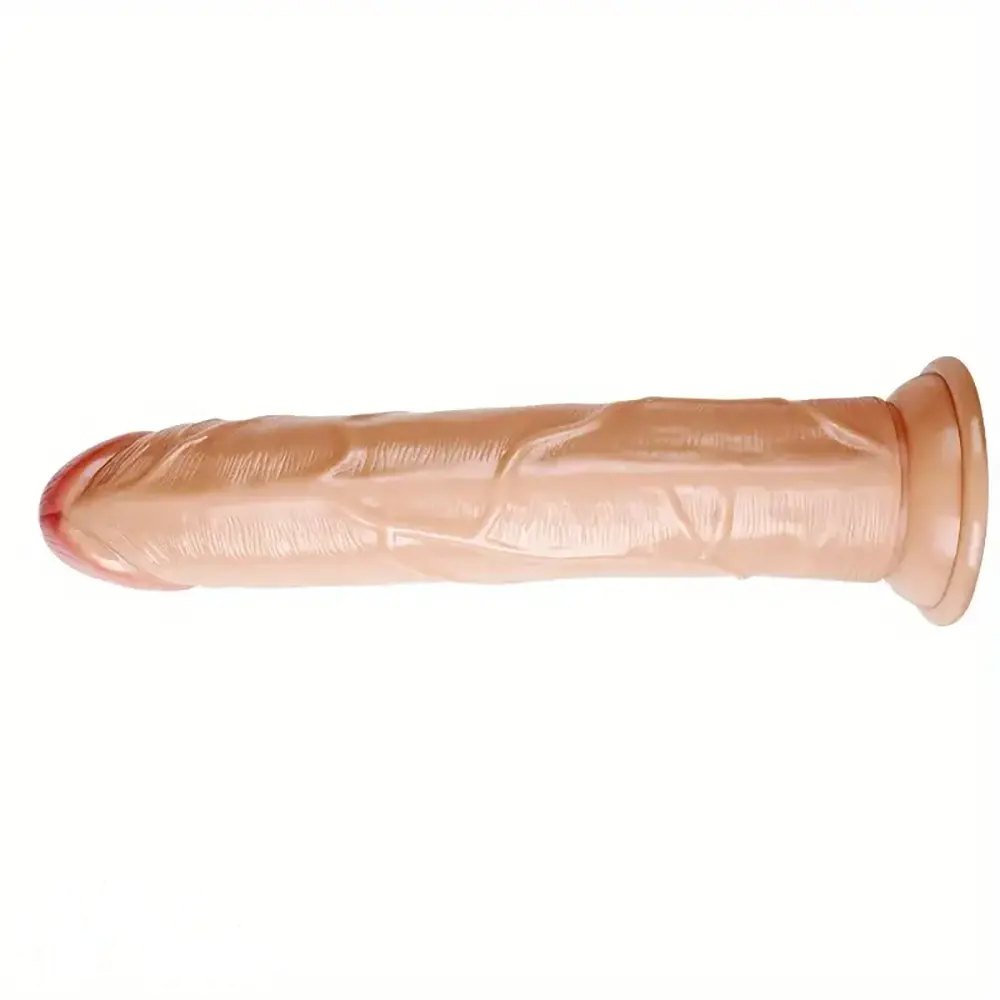 Brown veined lifelike realistic dildo, photo 2