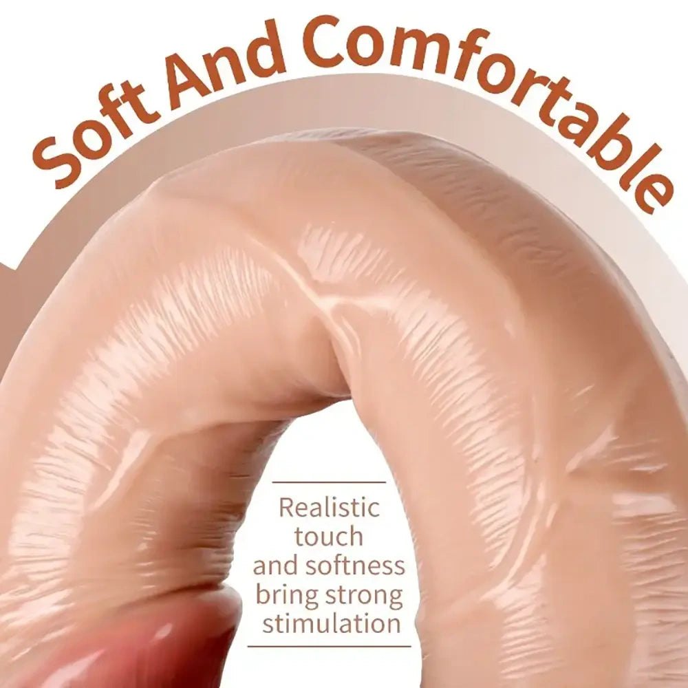 Brown veined lifelike realistic dildo, photo 5