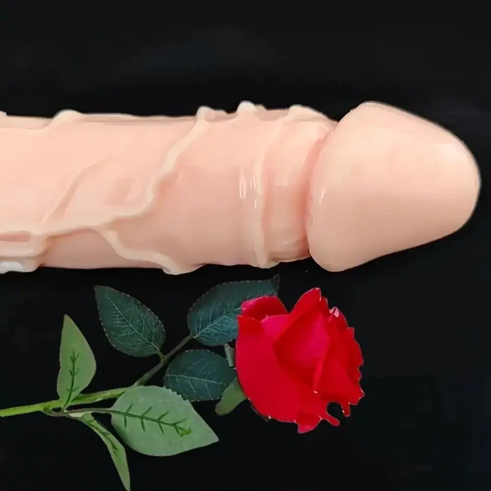 Flesh veined realistic PVC dildo, photo 6
