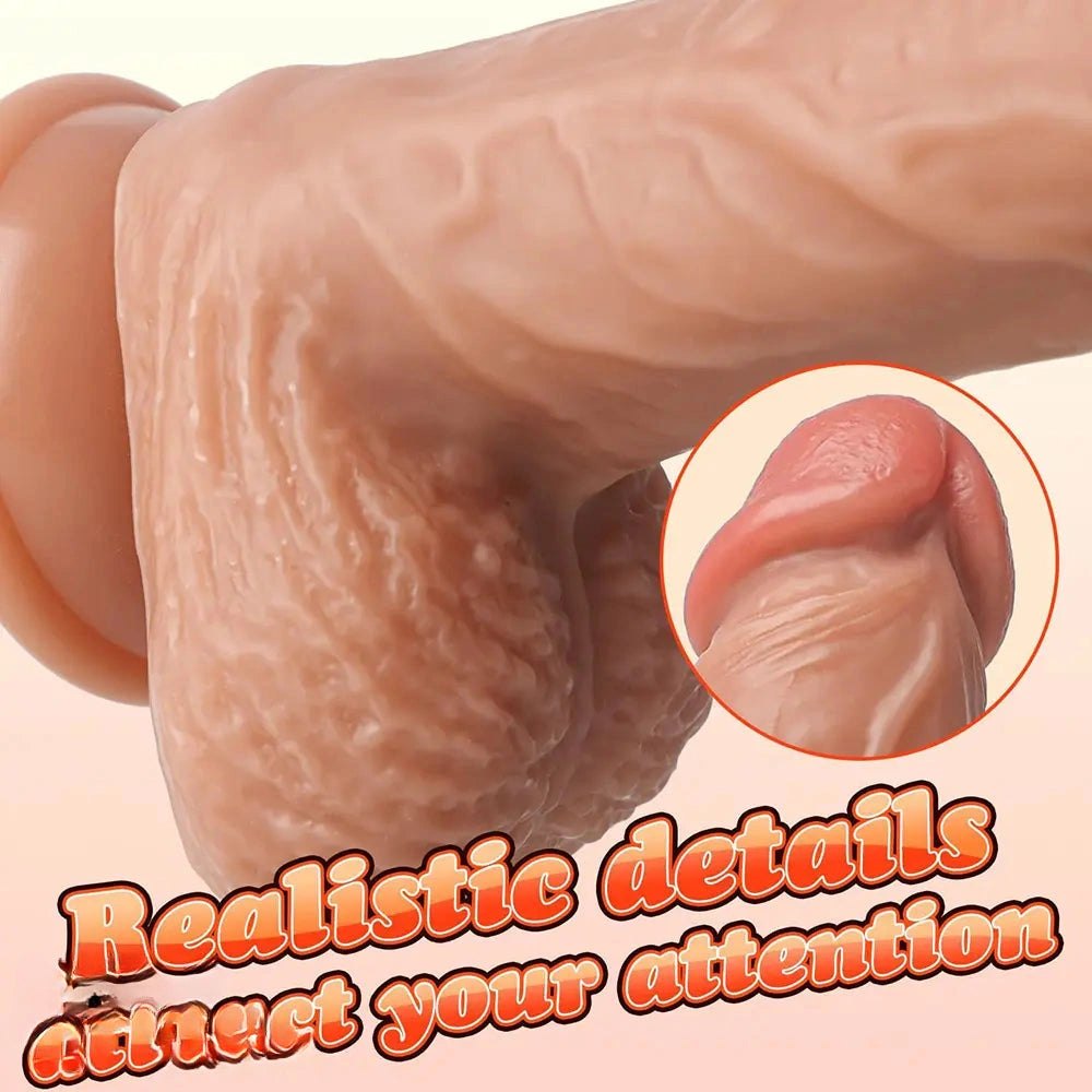 Flesh tone veined realistic dildo, photo 2