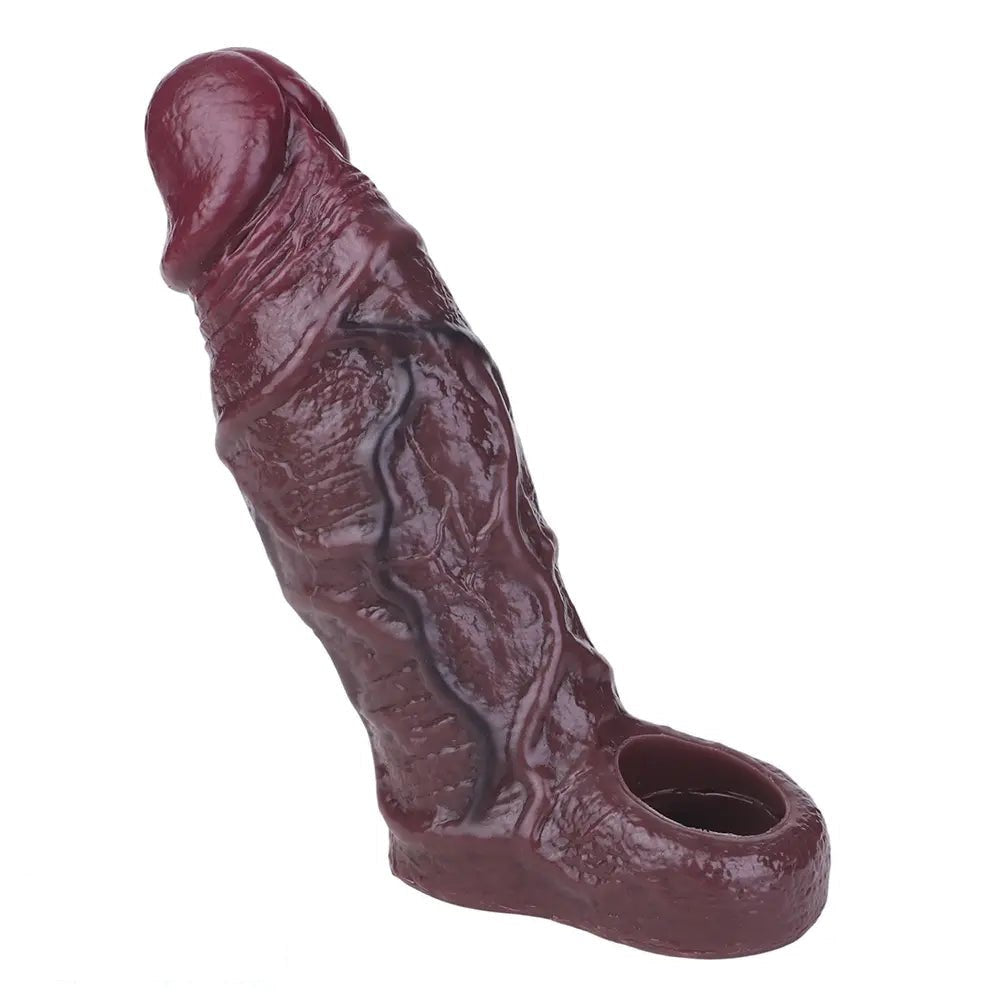Coffee silicone veined dildo, photo 6