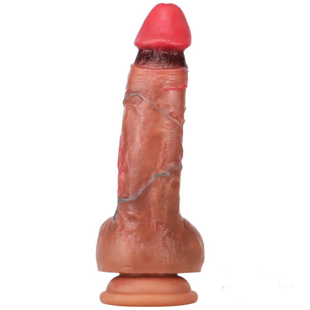 Flesh-tone realistic silicone dildo, photo 4