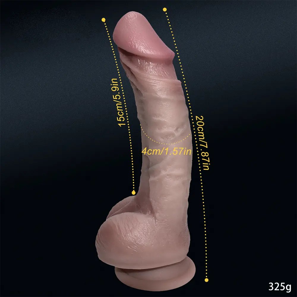Flesh-toned veined realistic dildo, photo 5