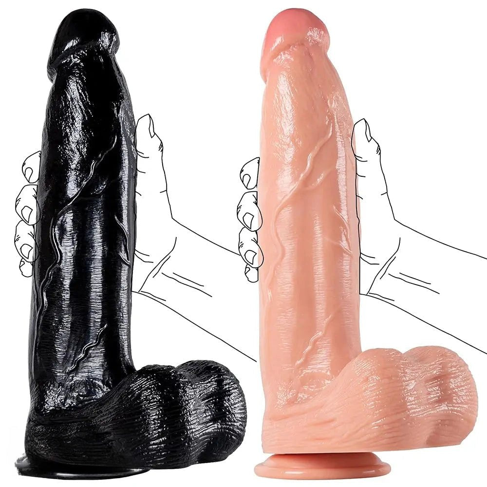 Veined realistic suction cup dildo, photo 1