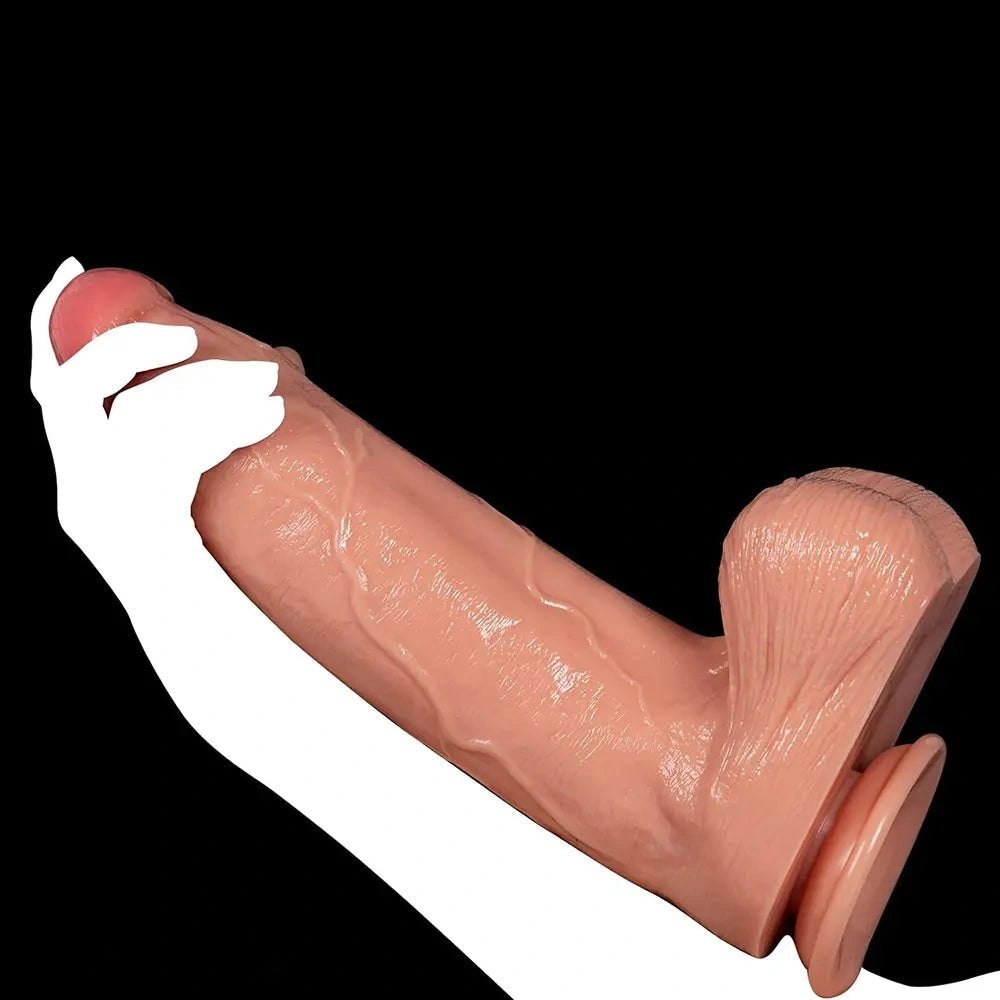 Veined realistic suction cup dildo, photo 12