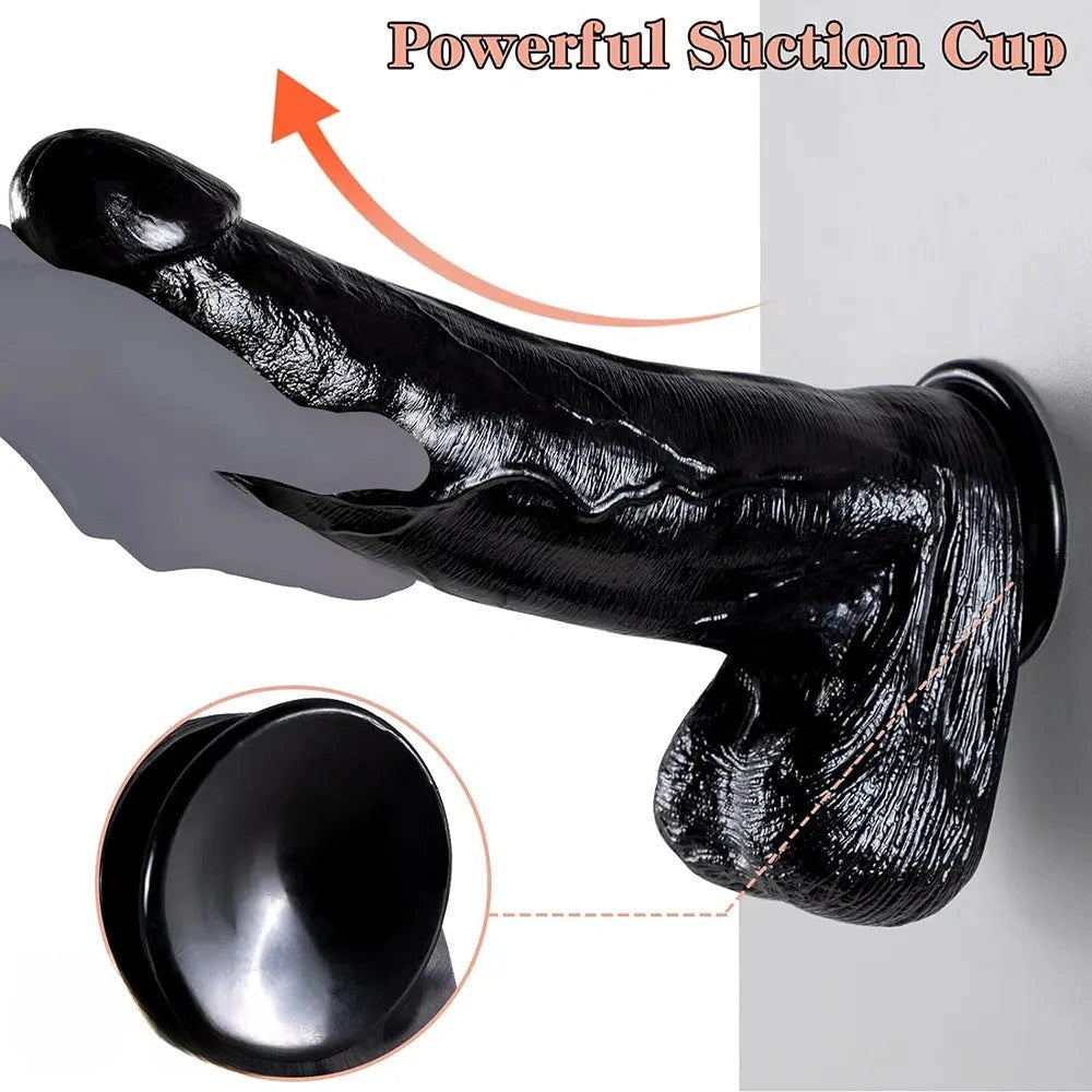 Veined realistic suction cup dildo, photo 6