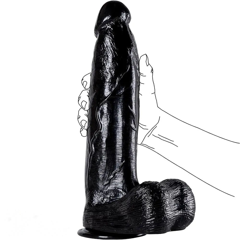 Veined realistic suction cup dildo, photo 9