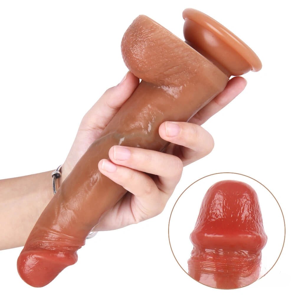 Flesh veined silicone suction cup dildo, photo 10