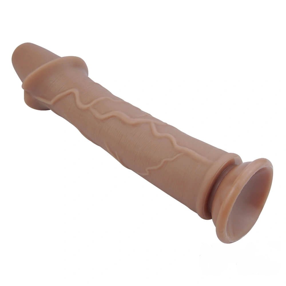 And brown veined silicone fantasy dildo, photo 8
