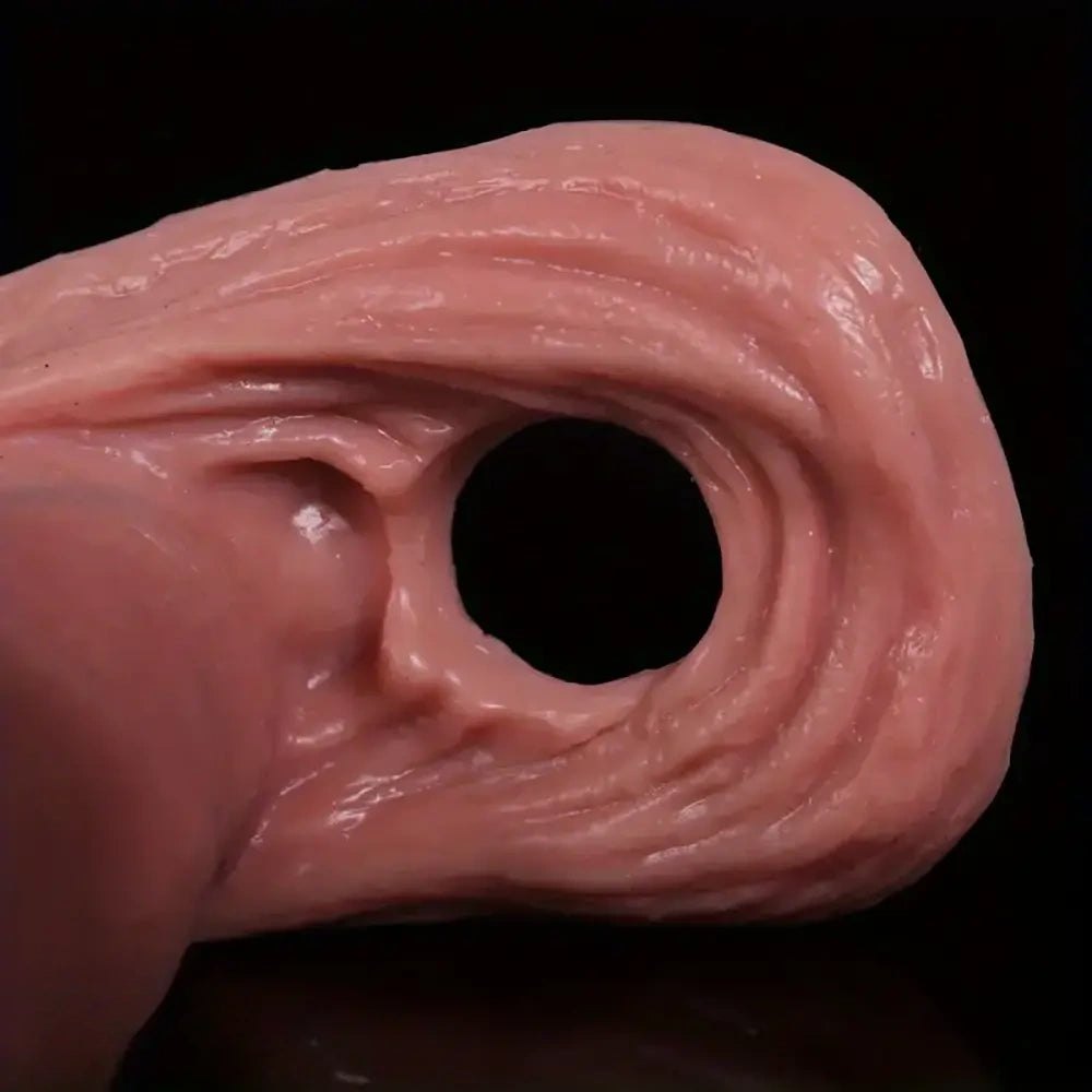 Flesh tone veined silicone realistic dildo, photo 10