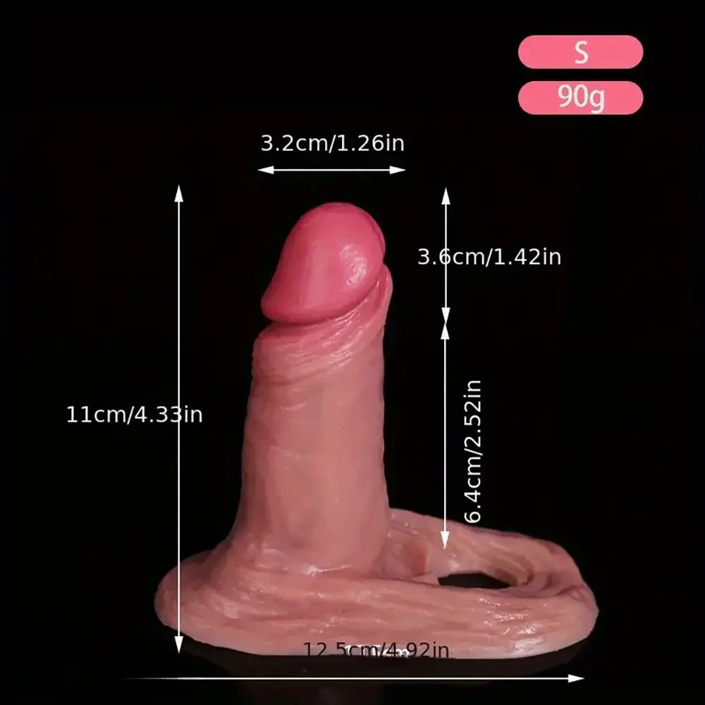 Flesh tone veined silicone realistic dildo, photo 11