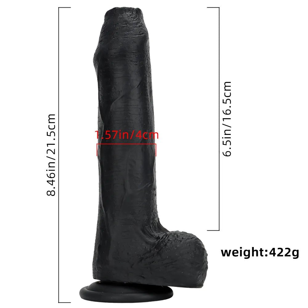 #1 realistic veined silicone dildo with suction cup base
