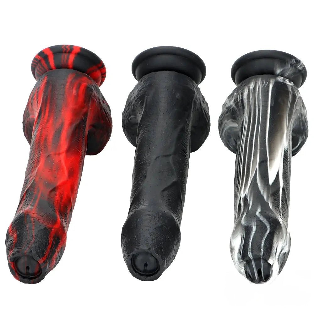 Realistic veined silicone dildo with suction cup base, photo 10