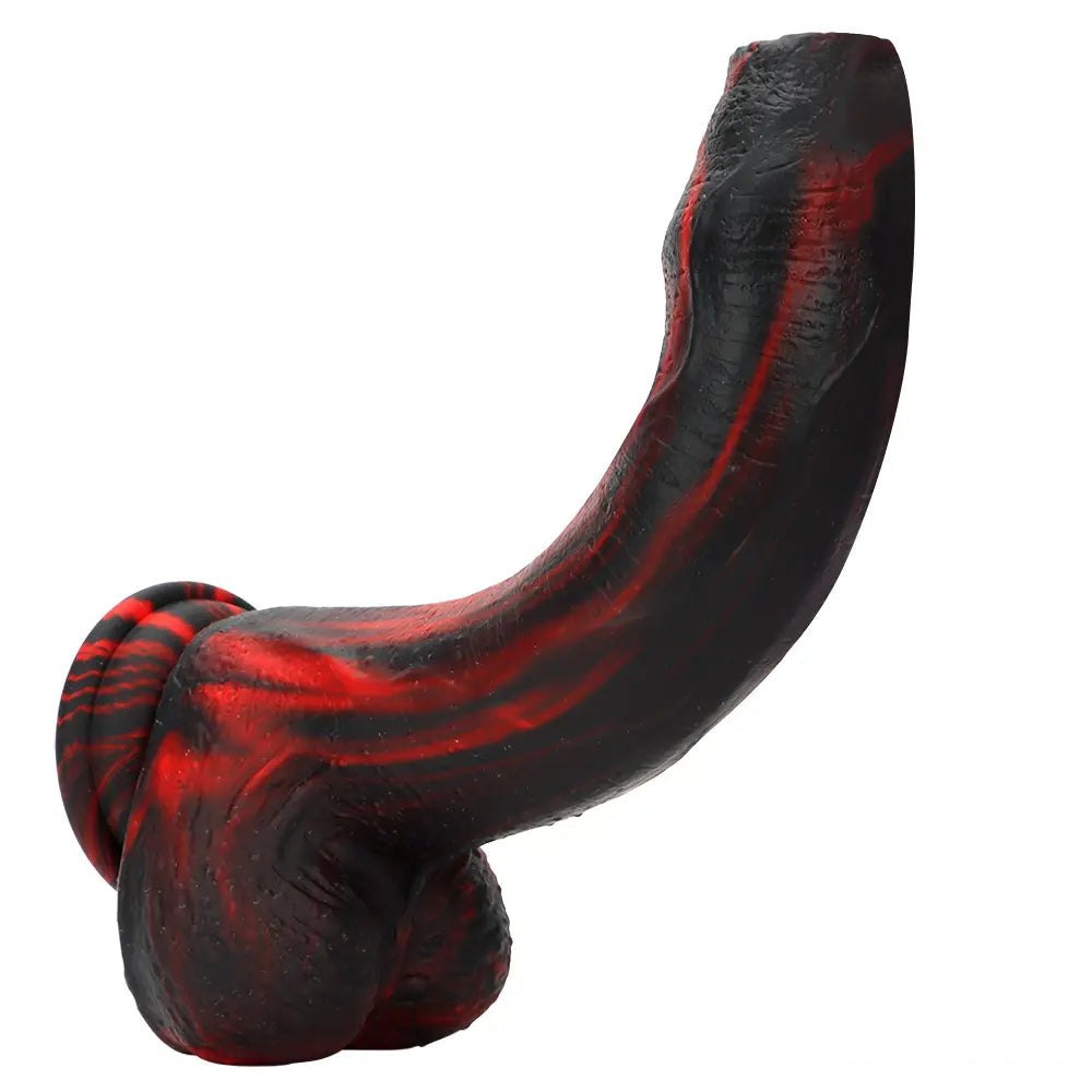 Realistic veined silicone dildo with suction cup base, photo 2